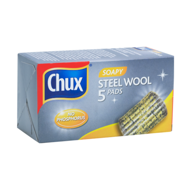 Chux Soapy Steel Wool Soap Pads-5-Pack