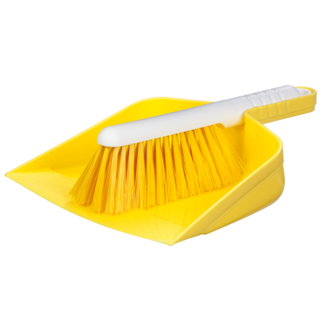 Browns Brush & Dustpan Set Yellow-Each
