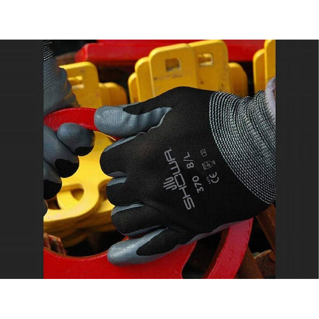 showa 370 gloves black
