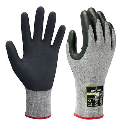showa 386 duracoil microporous gloves nitrile finger