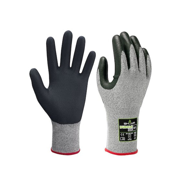 showa 386 duracoil microporous gloves nitrile finger