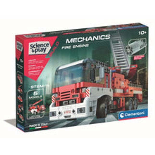 science play build mechanics fire truck