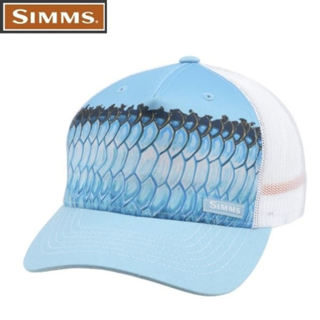 simms 5 panel trucker cap deyoung tarpon blue
