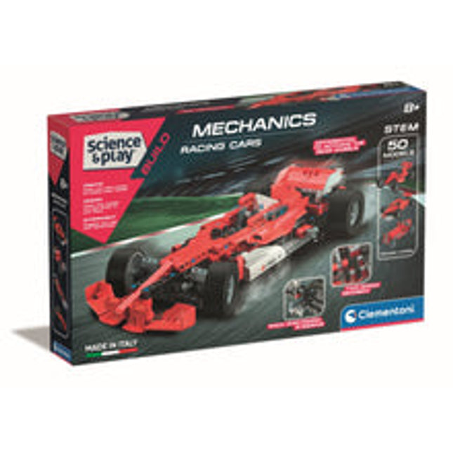 science play build mechanics racing cars