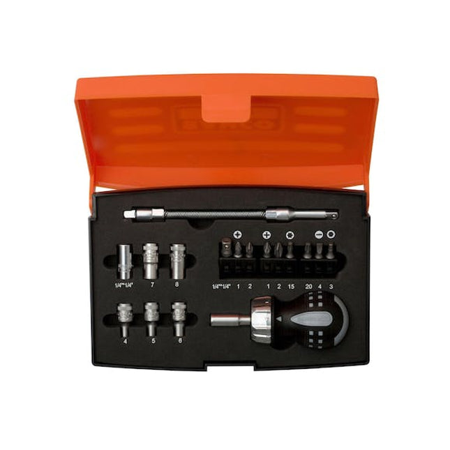 bahco stubby ratcheting screwdriver set 18 piece
