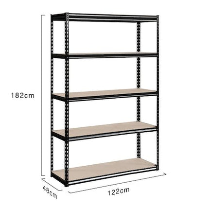 steel shelves 5 shelf 182 cm x 122 cm x 48 cm