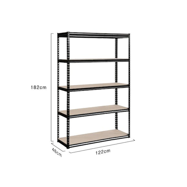 steel shelves 5 shelf 182 cm x 122 cm x 48 cm