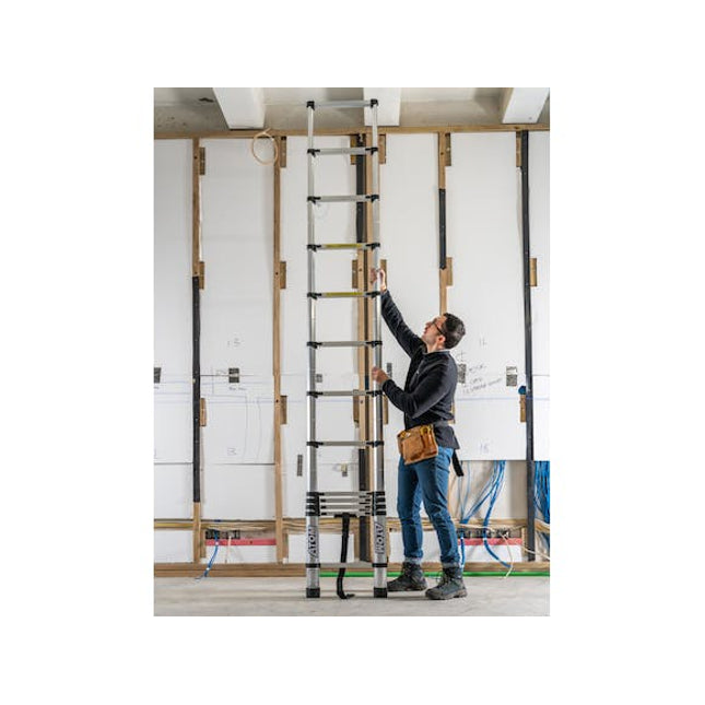 atom telescopic ladder 3 8 m