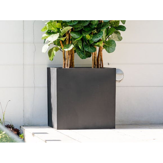 cubo fiberstone planter black 216 l