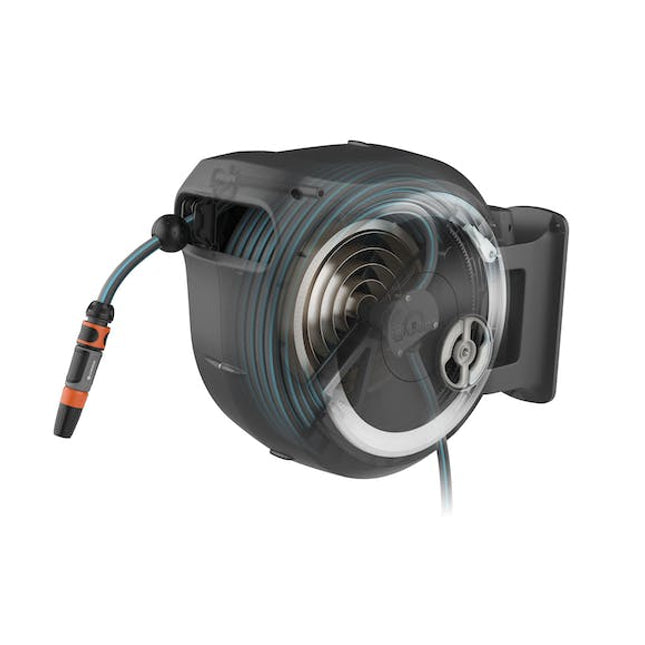 gardena roll up wall mount hose reel box 35 m
