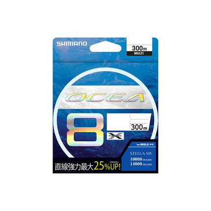 shimano ocea 8 braid sw blue casting pe5 300m