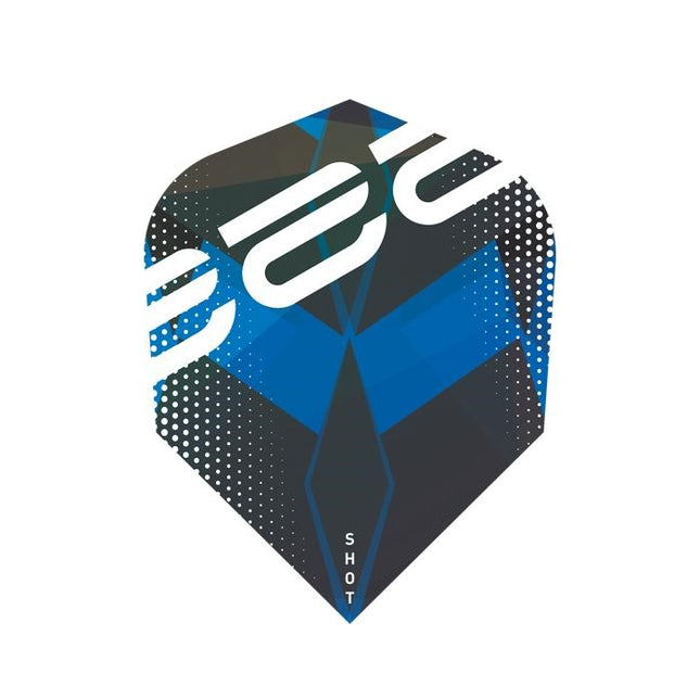 shot neils zonnevald dart flight set small blue