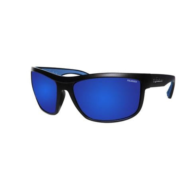 bomber matte blk foam blue mirror polarized