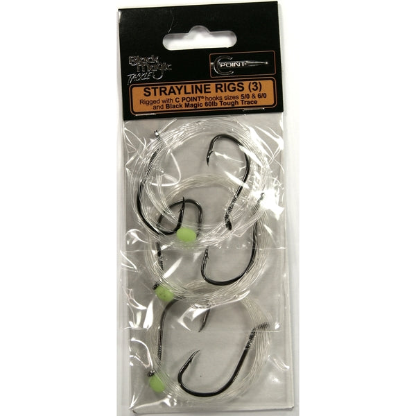 BLACK MAGIC STRAYLINE RIG C-POINT 5/0 & 6/0 3PK – Onecheq