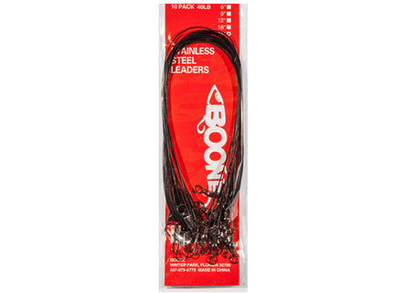 boone nylon coated wire leader 40lb 18 inch 2