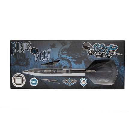 birds of prey falcon steel tip dart set 90 tungsten barrels