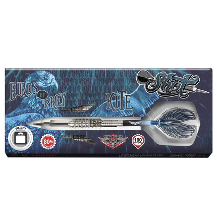 birds of prey kite steel tip dart set 80 tungsten barrels