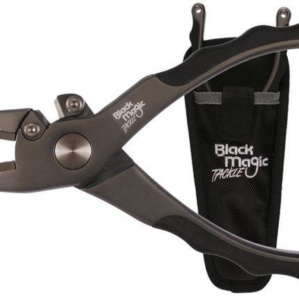 black magic compact fishing plier gun metal