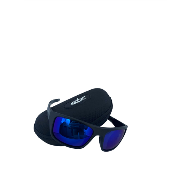 cdx sunglasses wrapper blue revo