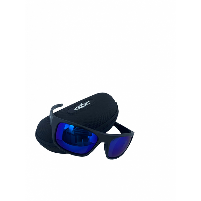 cdx sunglasses wrapper blue revo