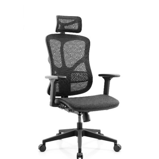 ergonomic mesh office chair all black 2 wire