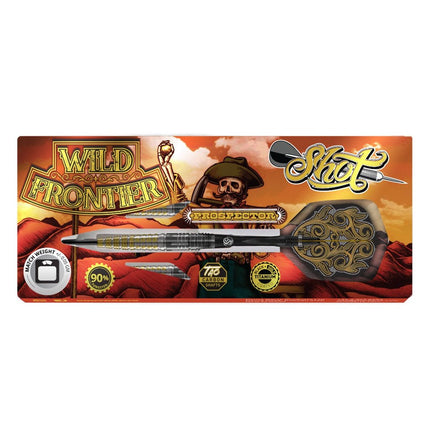 wild frontier prospector steel tip dart set 90 tungsten barrels