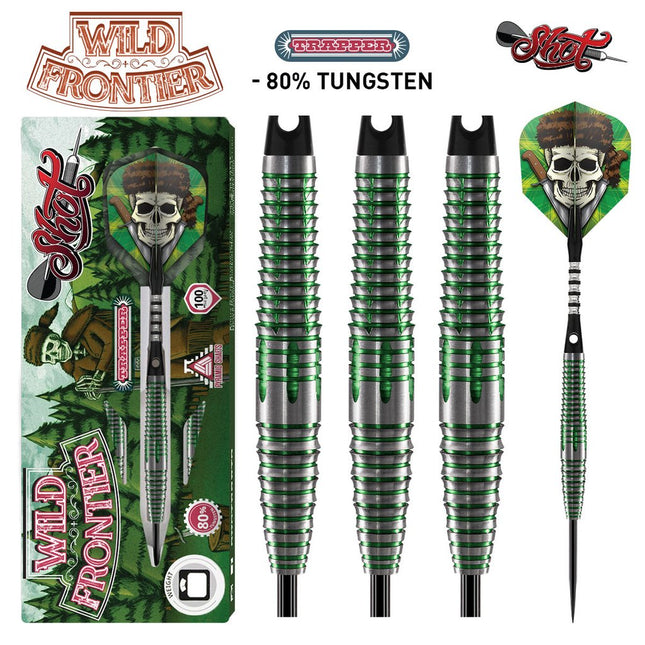 wild frontier trapper steel tip dart set 80 tungsten barrels
