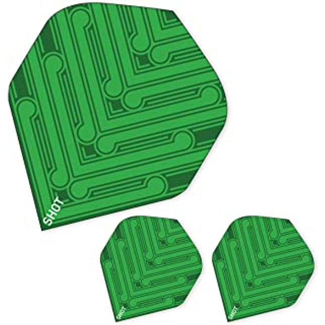 shot manu green dart flight set std