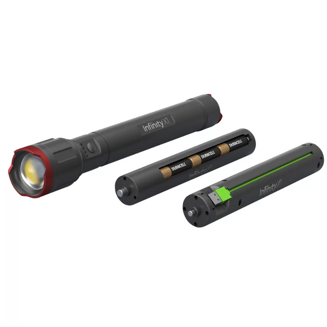infinity x1 dual power rechargeable flashlight 5000 lumens