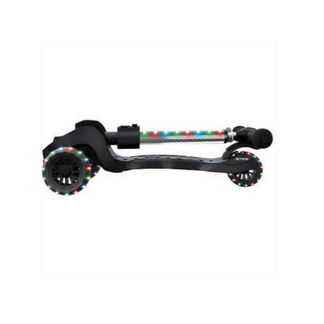 jetson saturn 3 wheel light up folding scooter black
