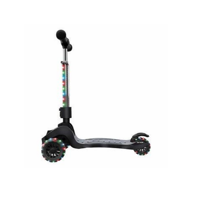 jetson saturn 3 wheel light up folding scooter black