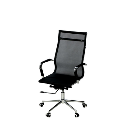 high back chair black mesh