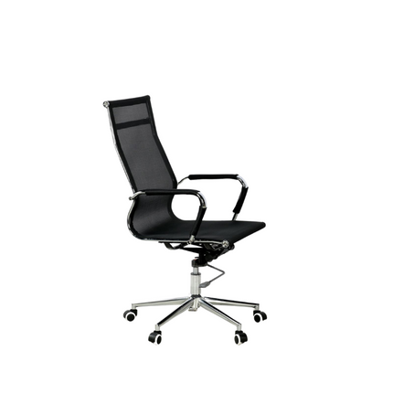 high back chair black mesh