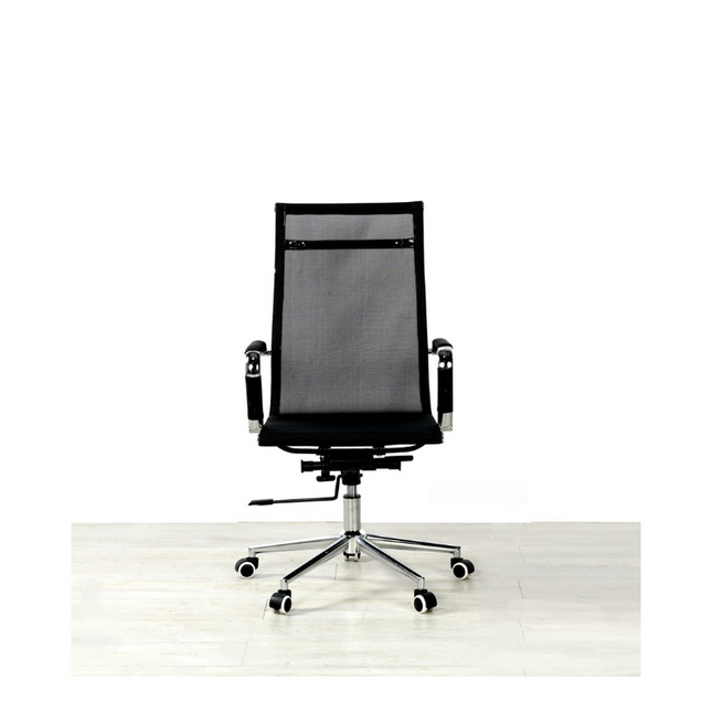 high back chair black mesh