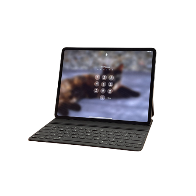 Apple 4th Gen iPad Pro 12.9" 128 GB Grey with Keyboard Folio and Pencil Bundle