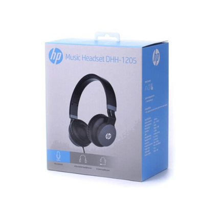hp stereo headphone dhh 1205 black