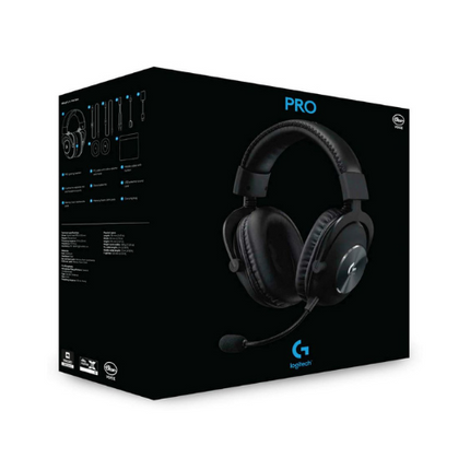 Logitech Pro X DTS Headphone X 2.0 Gaming Headset With Blue Voice Mic Black