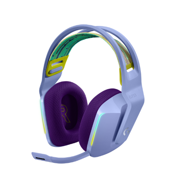 Logitech LIGHTSPEED G733 Wireless RGB Gaming Headset Lilac