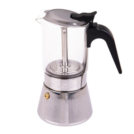 Casabarista Capri Glass Top Espresso Pot 6 Cups