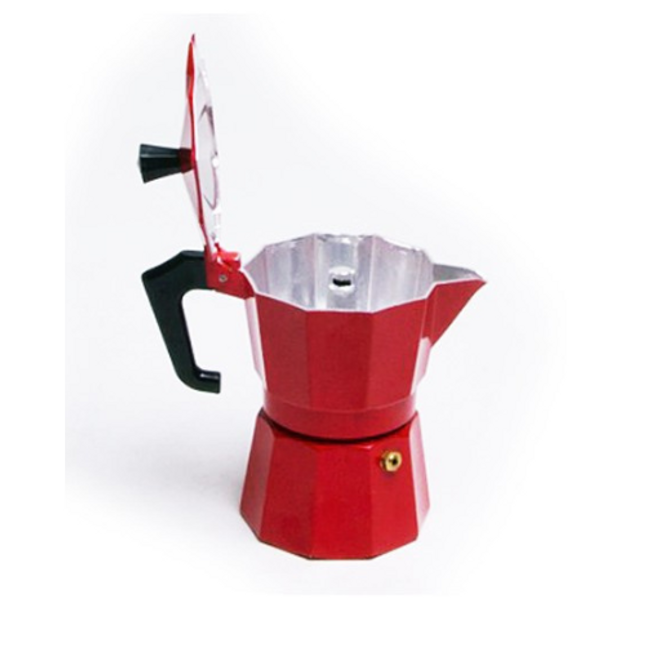 Pezzetti Coffee Maker Pot Aluminium Red 3 Cups
