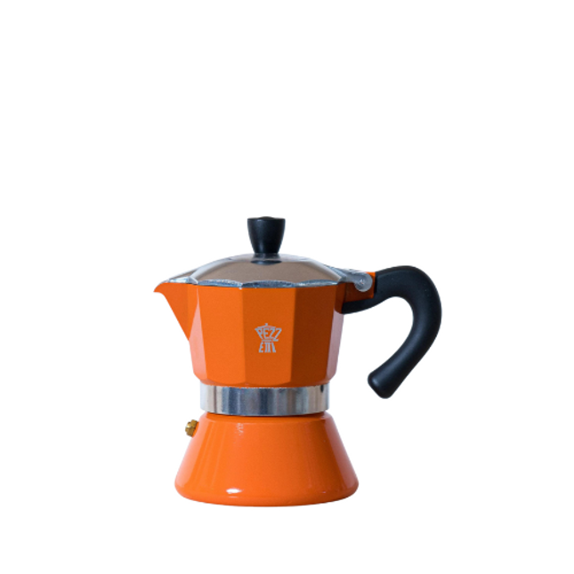 Pezzetti Bellexpress Espresso Pot Orange 3 Cups