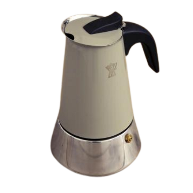 Pezzetti Espresso Pot Stainless Steel Italian Design Espresso Pot 2 Cups