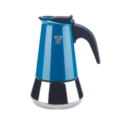 pezzetti espresso pot teal steel 2 cups