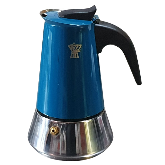 pezzetti espresso pot teal steel 6 cup