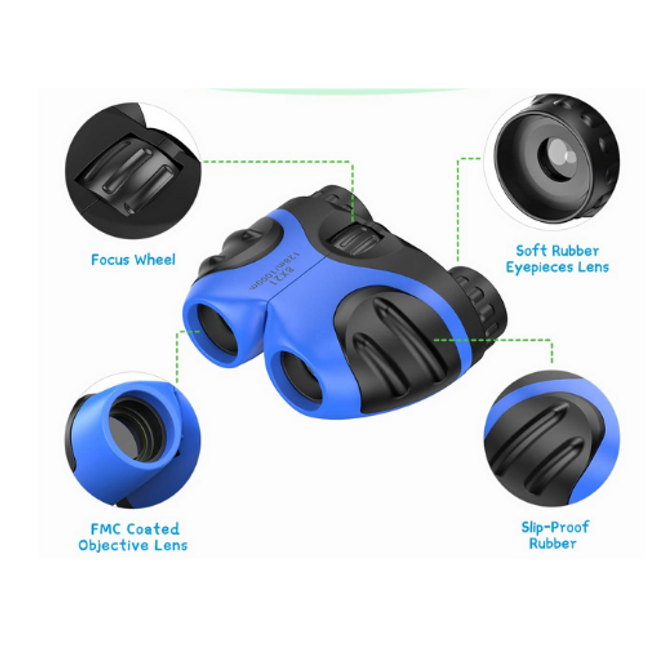 Apexel 8x21 Compact Kids Binocular Blue