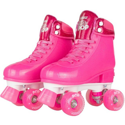 crazy skates glitter pop pink small adjustable roller skates