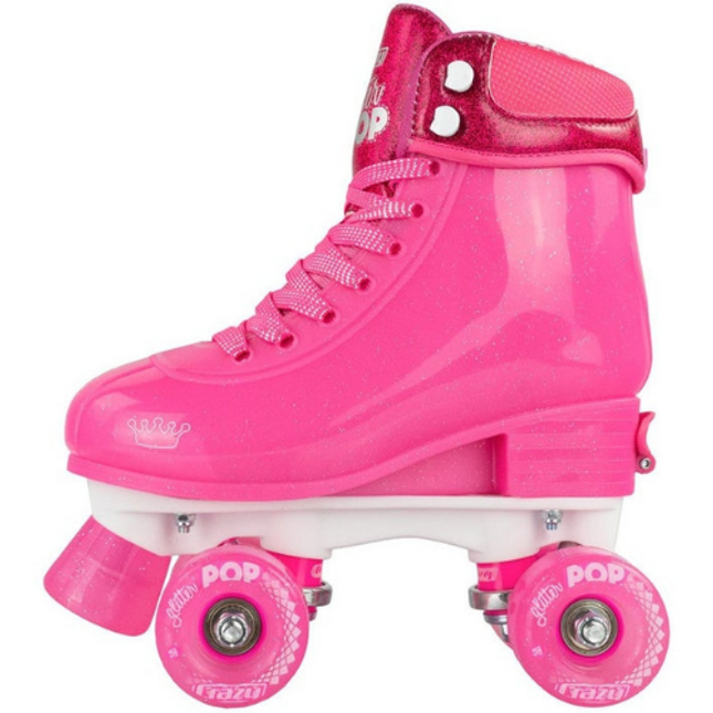 crazy skates glitter pop pink small adjustable roller skates