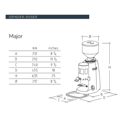 Mazzer Major Coffee Grinder Manual