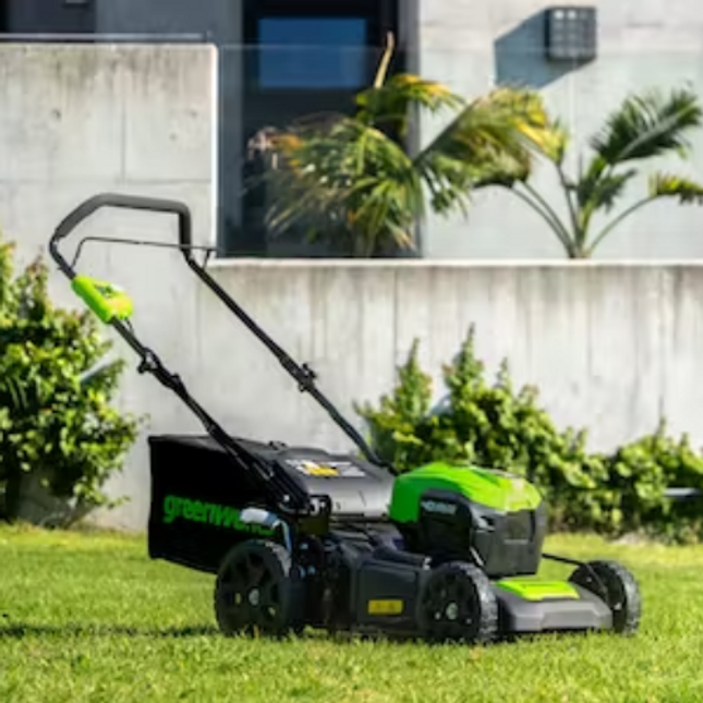 green works lawnmower 40 v 460 mm brushless 5 0 ah kit