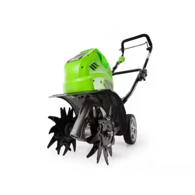 green works garden tiller g max 40 v li ion 2 0 ah kit
